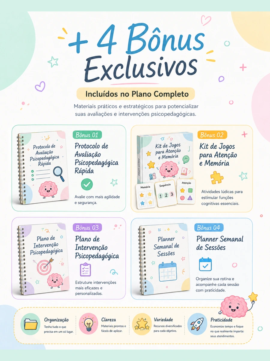 Os 4 bônus exclusivos do plano completo
